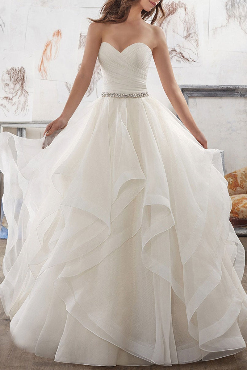 Weitese Tulle chérie robe de mariée volants
